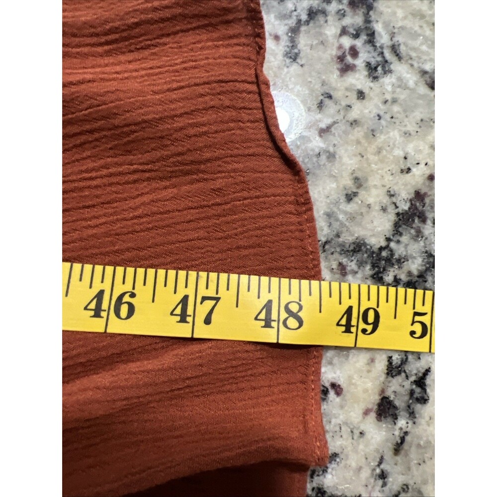 Knox Rose Dress Women XL Rust Orange Boho Festival Midi Crochet Ruffle Hippie - Picture 15 of 16